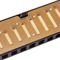 Miniatyrbillede 3 af 3: 10 Hullers 20 Harmonika Blues Deluxe Harmonika Begynder C Harmonika - Sort