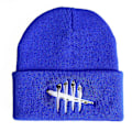 Miniatyrbilde 5 av 5: Brodert strikket lue med Dead By Daylight-trykk, tykk og varm, ensfarget, for kvinner og menn