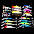 Miniatyrbillede 1 af 5: 20-pak Fiskestop Wobblere, Minnows Blandet, Crankbait Multifarvet
