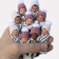 Miniatyrbild 2 av 4: Mini Reborn-dockor Små Hartsbebisar Miniatyrdokka för Duschpresenter