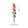 Miniatyrbild 3 av 5: Macrame Nyckelring Handgjord Armband Nyckelring Handledsrem Kompatibel med Nycklar Söt Blomma Nyckelring