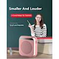 Miniatyrbillede 2 af 5: Bærbar stemmeforstærker med kablet mikrofon headset genopladelig højttaler (sort)