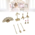 Pikkukuva 4 / 5: Nukkekodin takka-asusteet koristeellinen nukkekoti Miniatyyrihuonekalutarvikkeet 1:12 nukkekodin koristeluun