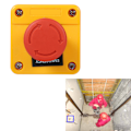 Miniatyrbild 3 av 4: Kontrollbox med tryckknapps lås nödstopp röd plast svamp stoppskylt nödhemstation 660V 10A
