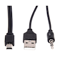 Miniatyrbillede 2 af 5: 3,5 mm Aux USB2.0 Han Mini 5-polet USB Bærbar Højttaler Lydkabel