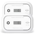 Pack med 2 Kolmonoxid Detektorer ELRO FC5003 | Sensor 10 År | med Visning | 2 Stycken Vit