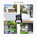 Miniatyrbild 2 av 4: ELRO LF70 Duo LED utomhusljus med rörelsesensor - 2 x 10 W - 1200 LM - IP54 Vattentät - Svart