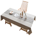 Miniatyrbild 5 av 5: Bomulls- och linneduk broderad hem tebord tofs spets picknick t