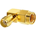 Miniatyrbild 4 av 4: SMA RF Koaxialadapter RP-SMA Hane till SMA Hona 90 Grader Höger