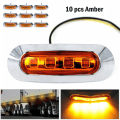 Miniatyrbild 2 av 5: 10x Amber 4 LED-positionsljus för bil, lastbil, släpvagn, pickup 12