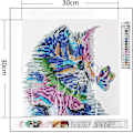 Miniatyrbild 2 av 5: Diy 5d Diamantmålningssats, Diamantmålningssats Diamantbroderisats Med Färgglad Katt Diamantbroderisats För Hemväggsdekoration