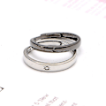 Miniatyrbild 3 av 5: 2 st Sol Måne Älskare Par Ringar Matchande Knuckle Ring Justerbar