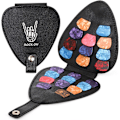 Miniatyrbild 1 av 5: Gitarrplektrumbox med 22 plektrum, PU-läder plektrum multipack
