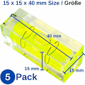 Miniatyrbild 4 av 5: Vattenpass, 5-pack, 15 x 15 x 40 mm, precisionsvattenpass