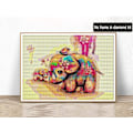Miniatyrbild 2 av 5: 5D Diamantmålningssatser för vuxna djur Elefant efter siffror, D