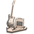 Miniatyrbild 1 av 5: 3D-pussel i trä för att bygga musikinstrument för vuxna barn, DIY-modellbyggsatser Konstruktionsspel (gitarr)