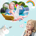 Miniatyrbild 2 av 5: Pool Float för barn Unicorn Swim Floats för småbarn i åldern 3-8 år Inflatab