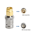 Miniatyrbild 3 av 4: 2-pack BNC SMA till BNC koaxialadapter BNC hona till SMA hane BNC hona till