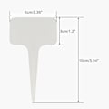 Miniatyrbild 5 av 5: Förpackning med 100 växtmarkörer, växtpluggar för utomhusbruk, väderbeständiga trädgårdsskyltar för märkning, 6X10CM T-form, vit