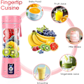 Miniatyrbild 4 av 5: Bärbar Smoothie Blender, Personlig Blender med 6 3D Blad, USB