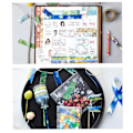 Miniatyrbild 4 av 5: Papper Tejp Set 12 Rullar, Grönt Blad Gul Blomma Gul Maskeringstejp
