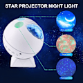Miniatyrbild 2 av 5: Galaxprojektor med timer och Bluetooth-högtalare, 43 färgstjärnor