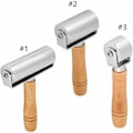 Miniatyrbild 4 av 5: Trärulle i läderbricka Verktyg Kantpress Metallrulle för läder