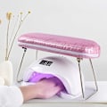 Miniatyrbild 5 av 5: Akrylnagelsarmstöd för naglar, mikrofiberläder nagelstödshållare handkudde för nageltekniker, nagelsalong