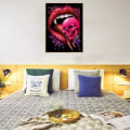 Miniatyrbild 3 av 5: Sockerdödskalle Läppar Diamantmålning Set, DIY 5D Kristall Strass