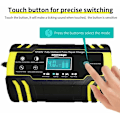 Miniatyrbild 2 av 5: Billaddare, 12V 8A, 24V 4A Billaddare, Automatisk Smart Trickle Laddare med LCD Touch Screen för Bilar, Motorcyklar (6Ah till 150Ah Batterier)