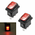 Miniatyrbild 5 av 5: Rocker Switch [2st] På/Av Rocker Switch 4 Terminaler Rött Ljus 16A 250VAC
