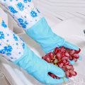 Miniatyrbild 5 av 5: 3 Dubbla Diskmaskin Rengöringshandskar Vattentät Gummi Latex Diskmaskin Handskar Återanvändbara Kökshandskar Långärmade Rengöringsverktyg