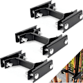 Miniatyrbild 1 av 5: 3-pack paraplyhållare för däck - klämma fast på däckräcke eller staket, universell utomhusparaplyhållare för att hålla paraplyet och LED-ficklampor, flaggstångsstöd