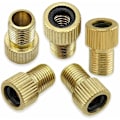 Miniatyrbild 1 av 4: Presta-ventil-adapter i mässing (5-pack) - Presta till Schrader-konvertering