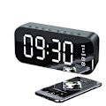 Miniatyrbild 1 av 2: Multifunktionell LED digital väckarklocka, Bluetooth-högtalare, sängbordsbelysning