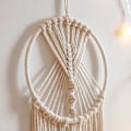 Miniatyrbild 3 av 5: Boho Dekorativ Makramé Bomull Vävda Drömfångare Vägg Hängande F