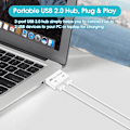 Miniatyrbild 2 av 3: 2x Usb2.0 2 Port, 2 Port Bärbar Usb Hub, Hane Till Dubbel Usb Hona