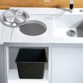 Miniatyrbild 3 av 4: Rostfritt Stål Sopkorg Fällbart Lock - Inbyggt Fällbart Lock för Kitche