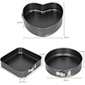 Miniatyrbild 3 av 5: Bakplåtsset, 3 Bakplåtar, Non-stick Läcksäker Kakform Cheesecake