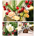 Miniatyrbild 4 av 5: 3 set med 25 cm miniatyr konstgjorda julgranar, små prydnader för jul