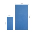 Miniatyrbild 3 av 5: 2 st mikrofiber badlakan stort set (76x152cm handduk + 80x40cm liten handduk)
