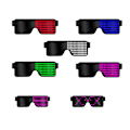 Miniatyrbild 5 av 5: Bluetooth Led Party Glasögon Anpassade Språk ​​USB Laddning Fla