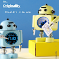 Miniatyrbild 4 av 5: Smart Robot Digital Väckarklocka Temperatur Display Skrivbordsklockor Med Snooze-läge Hem Sovrum Bordsdekoration För Barn Present