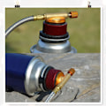 Miniatyrbild 4 av 5: Set med 2 adaptrar för gasflaska - för campingspis utomhus gaspatroner skruvkonvertering