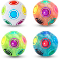 Miniatyrbild 1 av 5: Magisk regnbågsboll, Fidget Ball Puzzle Game Rolig Decompression Magic Ball Brain Solver Barn, Tonåringar och Vuxna Fidget Toys - 4 Pack