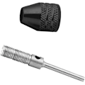 Miniatyrbild 3 av 5: 2 st 3,6 mm rundskaft mini elektrisk chuck nyckellös adapter snabbväxlande chu