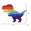 Miniatyrbild 2 av 3: 2 st regnbågsfärgade dinosaurie-bordsfingerdekompressionsbubblorleksak för barn