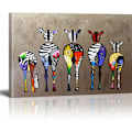 Miniatyrbild 1 av 5: Banksy Canvas Målning Zebra Flock Färgglada Bakdelar Street Art Graff