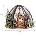 Miniatyrbild 5 av 5: DIY Miniatyrhus att bygga, Trä Miniatyrdockhus Kit med