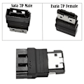 Miniatyrbild 2 av 4: Esata till Sata-adapter 7p hona Esata till hane Sata-kontakt för snabbare data